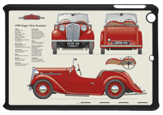 Singer Nine Roadster 1939-49 Small Tablet Covers